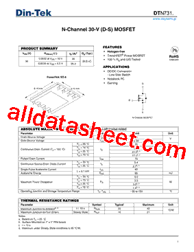 DTP9530 Datasheet PDF - DinTek Semiconductor Co,.Ltd