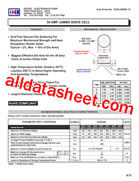 BUDI-5000D-1A Datasheet PDF - DIOTEC Electronics Corporation