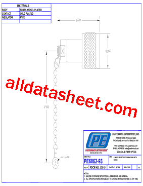PE6062-93 Datasheet PDF - Pasternack Enterprises, Inc.