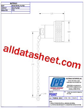 PE6067 Datasheet PDF - Pasternack Enterprises, Inc.