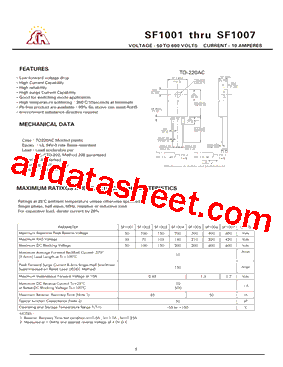 SF1001 Datasheet PDF - Gaomi Xinghe Electronics Co., Ltd.
