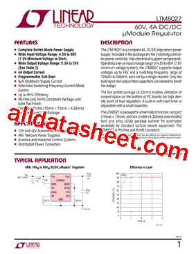 LTM4602 Datasheet PDF - Linear Technology