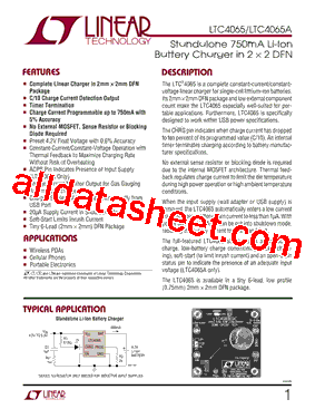 LTC4050 Datasheet PDF - Linear Technology