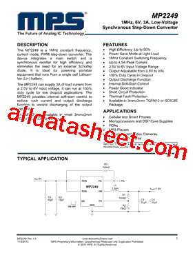 MP2249 Datasheet PDF - Monolithic Power Systems