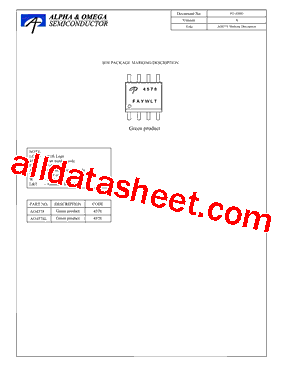 AO4578 Datasheet PDF - Alpha & Omega Semiconductors
