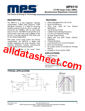 MP9115 Datasheet PDF - Monolithic Power Systems