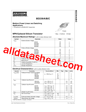 BD239C Datasheet PDF - Fairchild Semiconductor