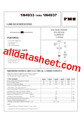 1N4933 Datasheet PDF - Formosa MS