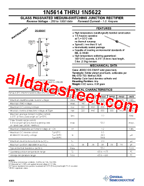 1N5614 Datasheet PDF - General Semiconductor