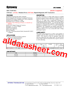 SPS-7110VWG_2015 Datasheet PDF - Optoway Technology Inc