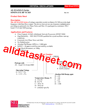 AE-X3A2XX-X Datasheet PDF - Nel Frequency Controls,inc