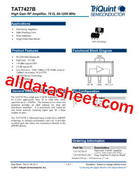 TAT7427B Datasheet PDF - TriQuint Semiconductor