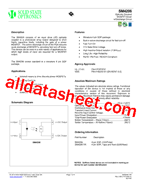 SM4206 Datasheet PDF - Solid State Optronic