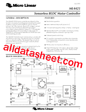 ML4425 Datasheet PDF - Micro Linear Corporation