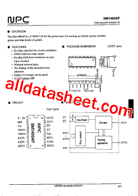 SM1400AP Datasheet PDF - Nippon Precision Circuits Inc