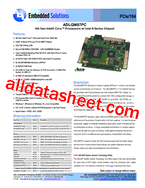 ADLQM87PC Datasheet PDF - ADL Embedded Solutions