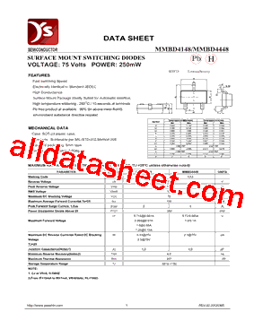 MMBD4148 Datasheet PDF - Yea Shin Technology Co., Ltd
