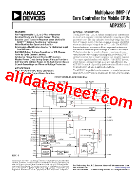 ADP3205 Datasheet PDF - Analog Devices