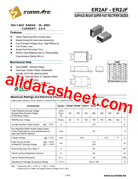 ER2AF Datasheet PDF - SUNMATE electronic Co., LTD