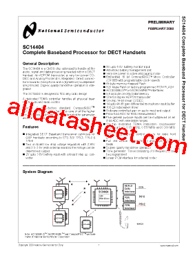 SC14404BFLBC Datasheet PDF - National Semiconductor (TI)