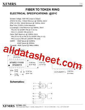 2038 Datasheet PDF - XFMRS Inc.