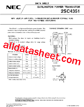 2SC4351 Datasheet PDF - NEC