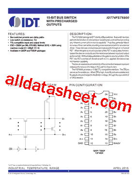 74FST6800QG Datasheet PDF - Integrated Device Technology