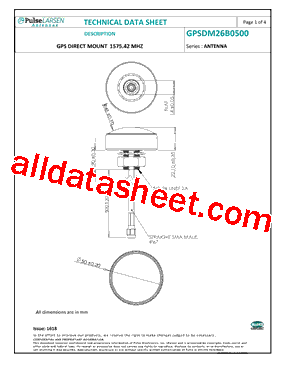 GPSDM26B0500 Datasheet PDF - Pulse A Technitrol Company