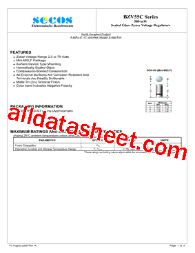 BZV55C Datasheet PDF - SeCoS Halbleitertechnologie GmbH