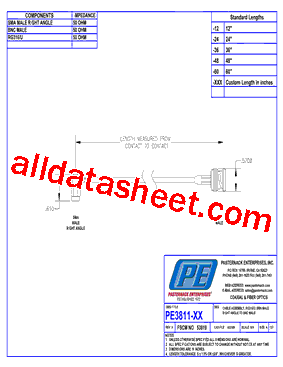PE3811 Datasheet PDF - Pasternack Enterprises, Inc.